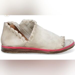 New A.S.98 Blakely Women's Beige and Pink Slip-On Sandals